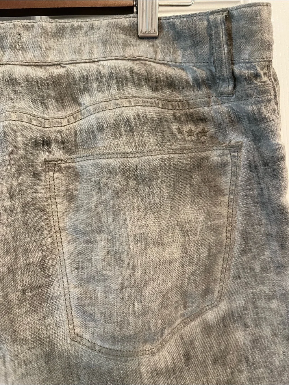 John Varvatos USA Gray Linen Classic Straight Pants Men’s 34 Coastal Luxury NWOT
